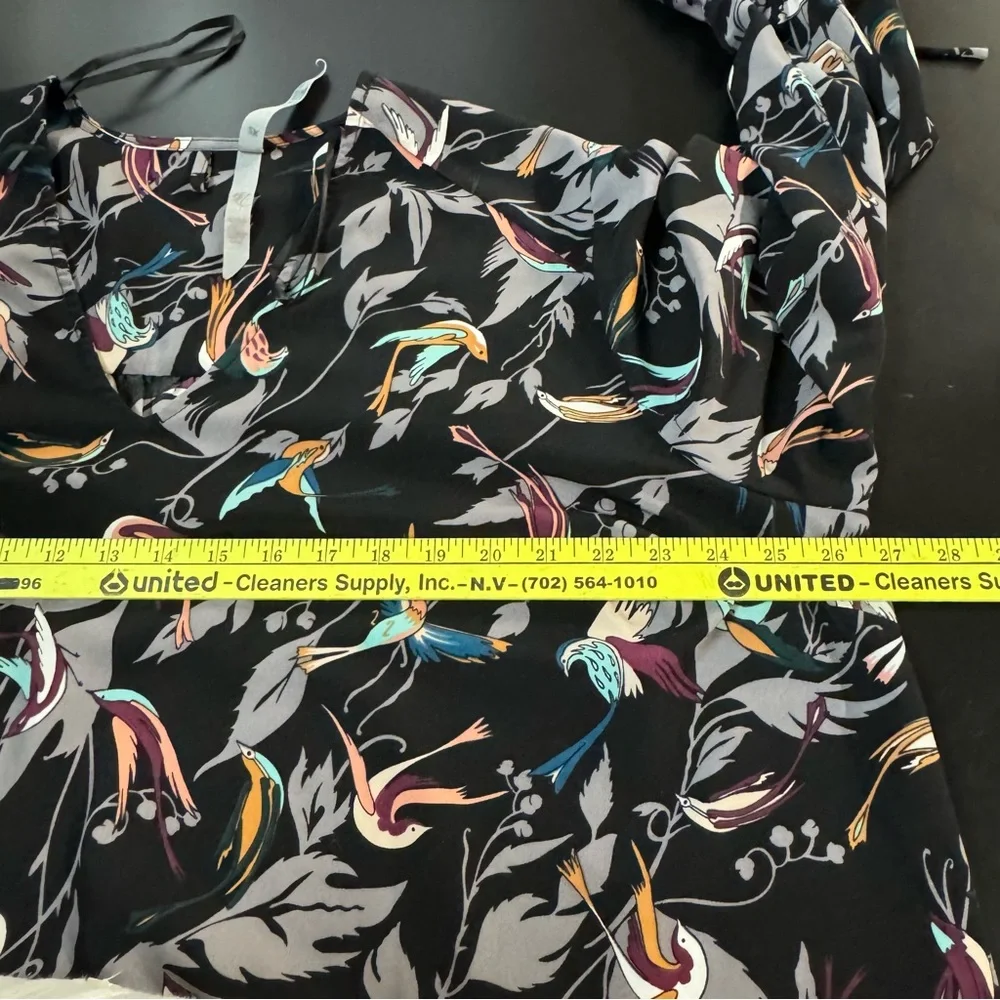 Melissa McCarthy Seven 7 High Low Tunic Shirt Long Sleeve Birds Size 2X Swallows - Picture 5 of 14